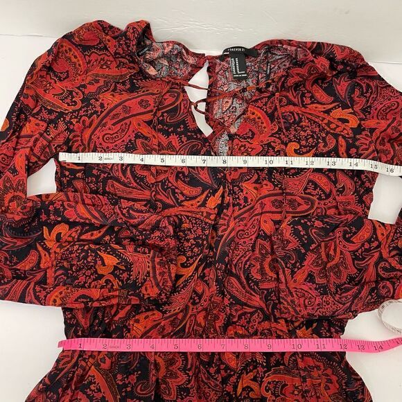 Forever 21| Medium Romper| Super soft| 100% Rayon| With pockets| Paisley print - Picture 4 of 13